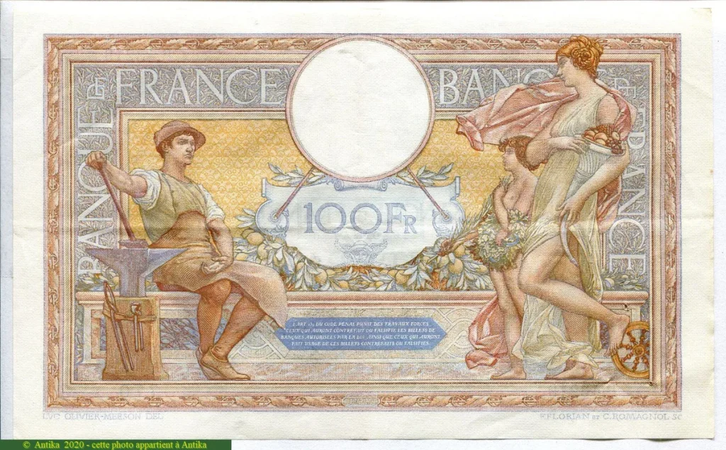100 FRANCS LOM - Type 1906 "Grands Cartouches"