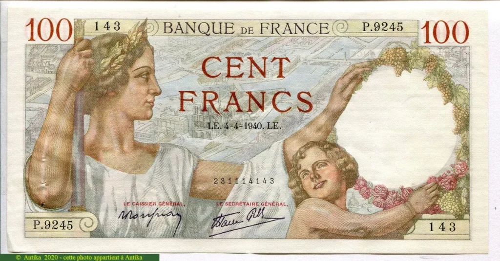 100 FRANCS SULLY - Type 1939