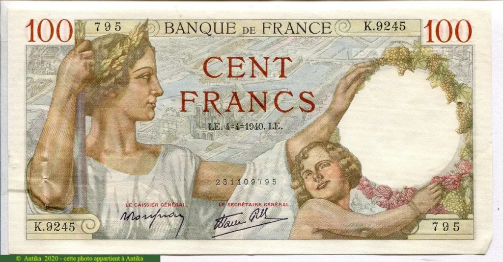 100 FRANCS SULLY - Type 1939