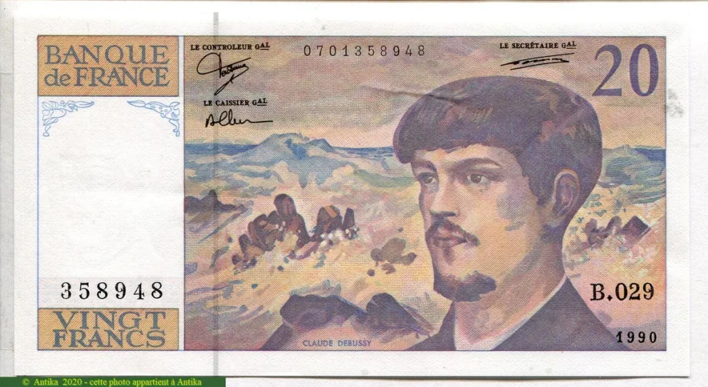 20 FRANCS DEBUSSY - Type 1980 à fil sécurité