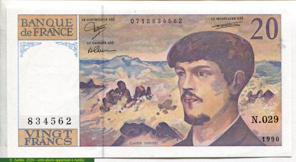20 FRANCS DEBUSSY - Type 1980 à fil sécurité