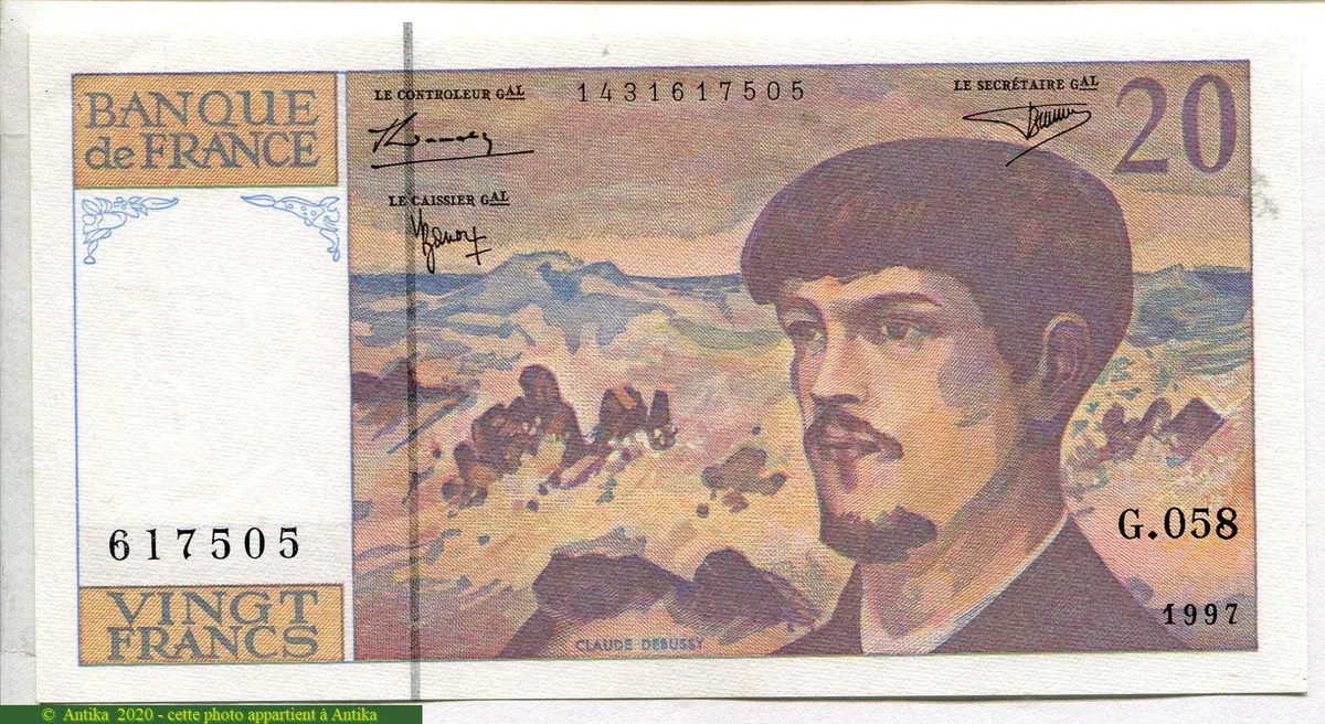 20 FRANCS DEBUSSY - Type 1980 Modifié