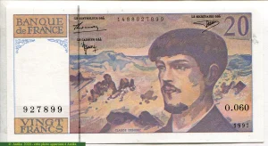 20 FRANCS DEBUSSY - Type 1980 Modifié