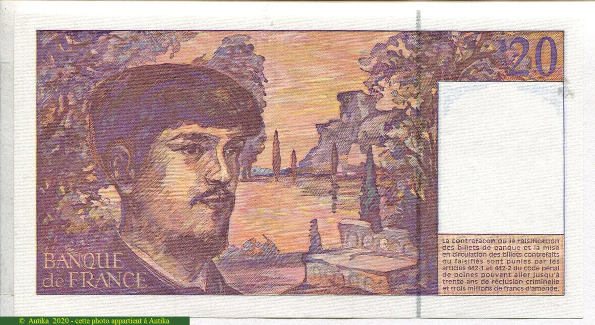 20 FRANCS DEBUSSY - Type 1980 Modifié