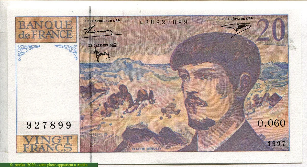 20 FRANCS DEBUSSY - Type 1980 Modifié