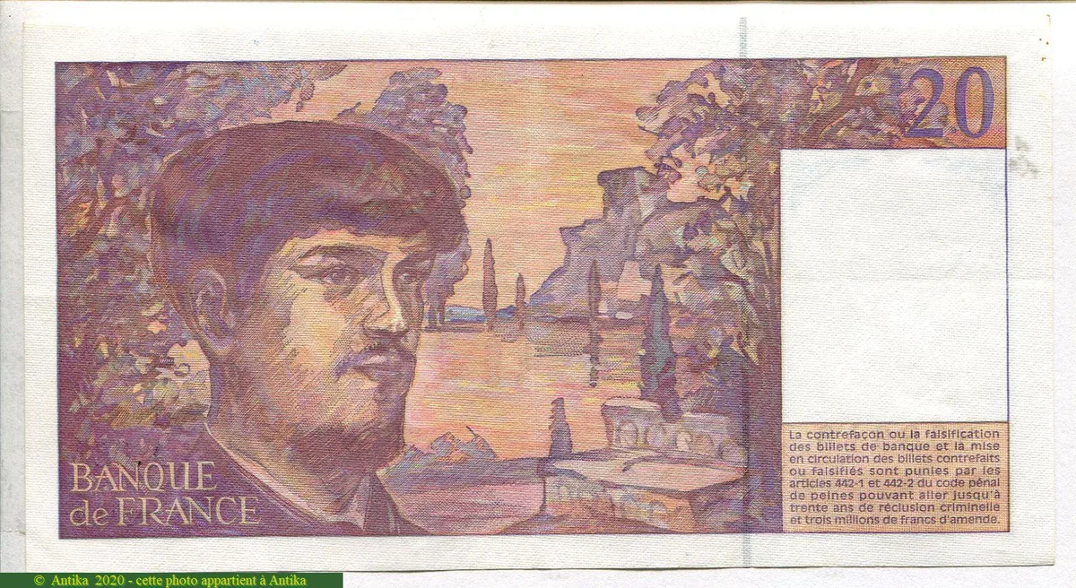 20 FRANCS DEBUSSY - Type 1980 Modifié