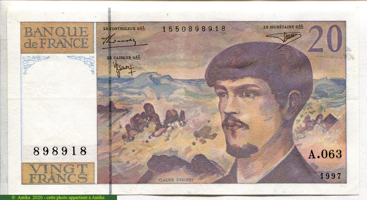 20 FRANCS DEBUSSY - Type 1980 Modifié