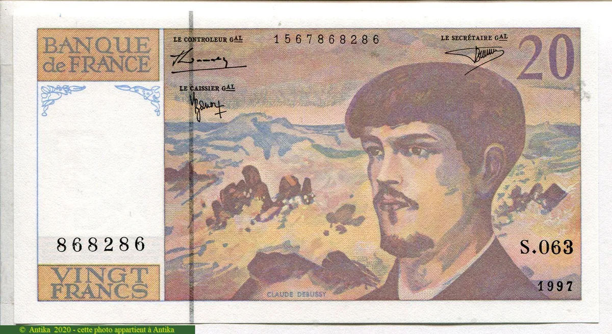 20 FRANCS DEBUSSY - Type 1980 Modifié