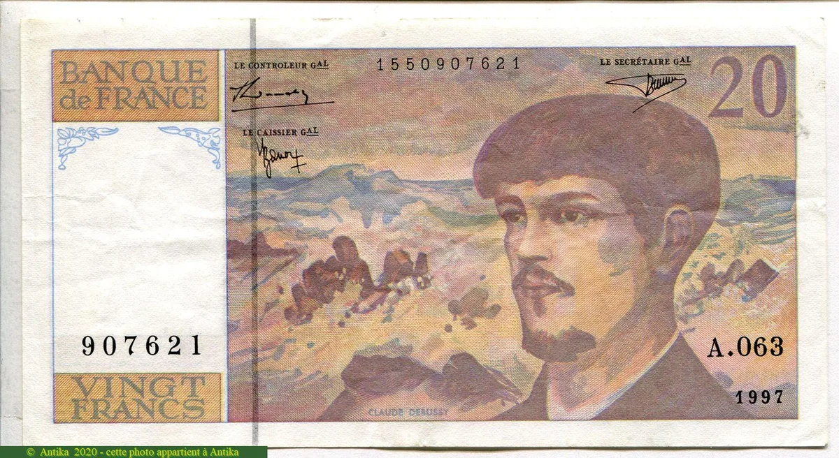 20 FRANCS DEBUSSY - Type 1980 Modifié