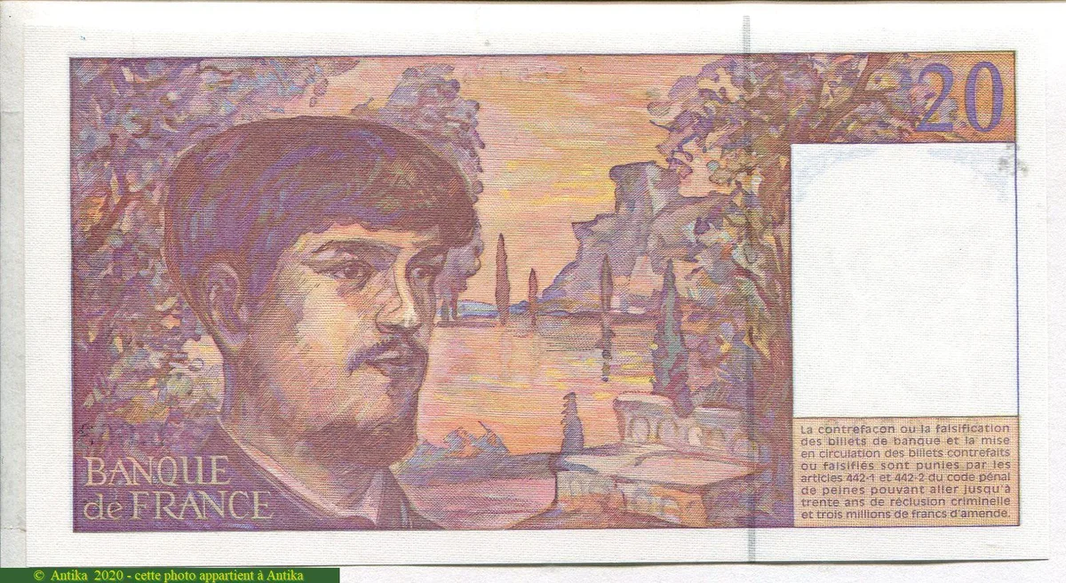 20 FRANCS DEBUSSY - Type 1980 Modifié