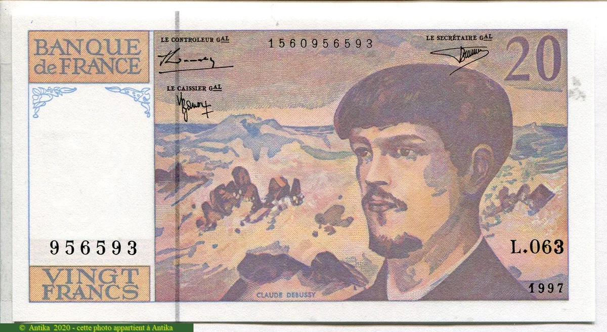20 FRANCS DEBUSSY - Type 1980 Modifié