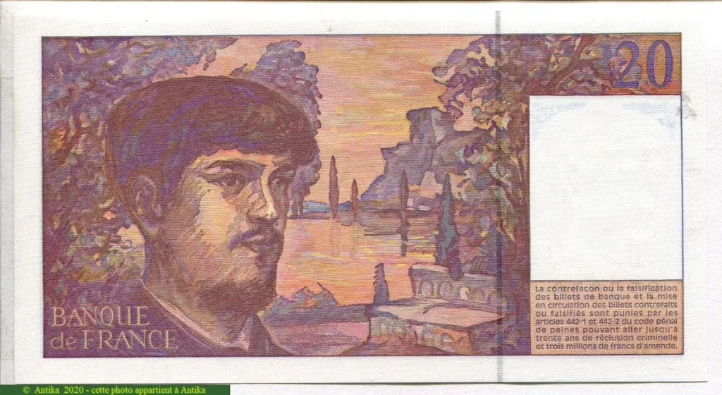 20 FRANCS DEBUSSY - Type 1980 Modifié