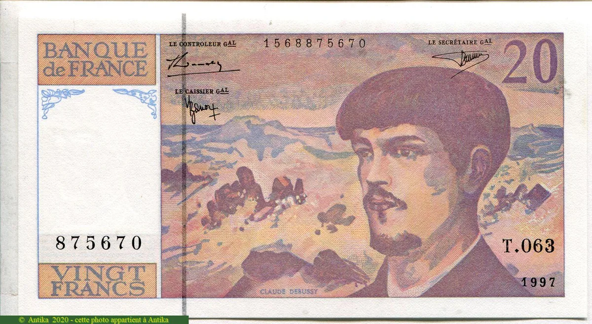 20 FRANCS DEBUSSY - Type 1980 Modifié