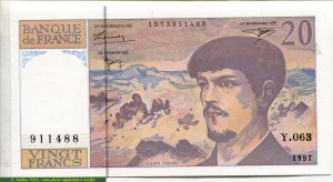 20 FRANCS DEBUSSY - Type 1980 Modifié