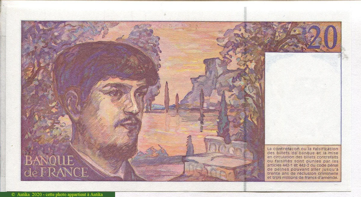 20 FRANCS DEBUSSY - Type 1980 Modifié