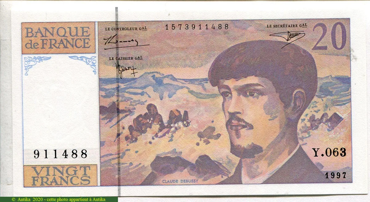 20 FRANCS DEBUSSY - Type 1980 Modifié