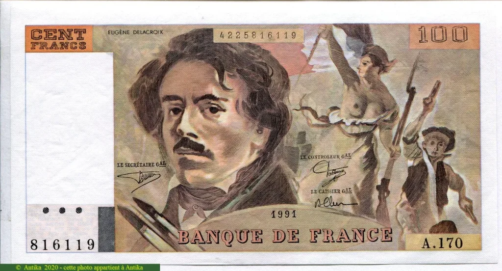 100 FRANCS DELACROIX - Type 1978 "imprimé en continu"