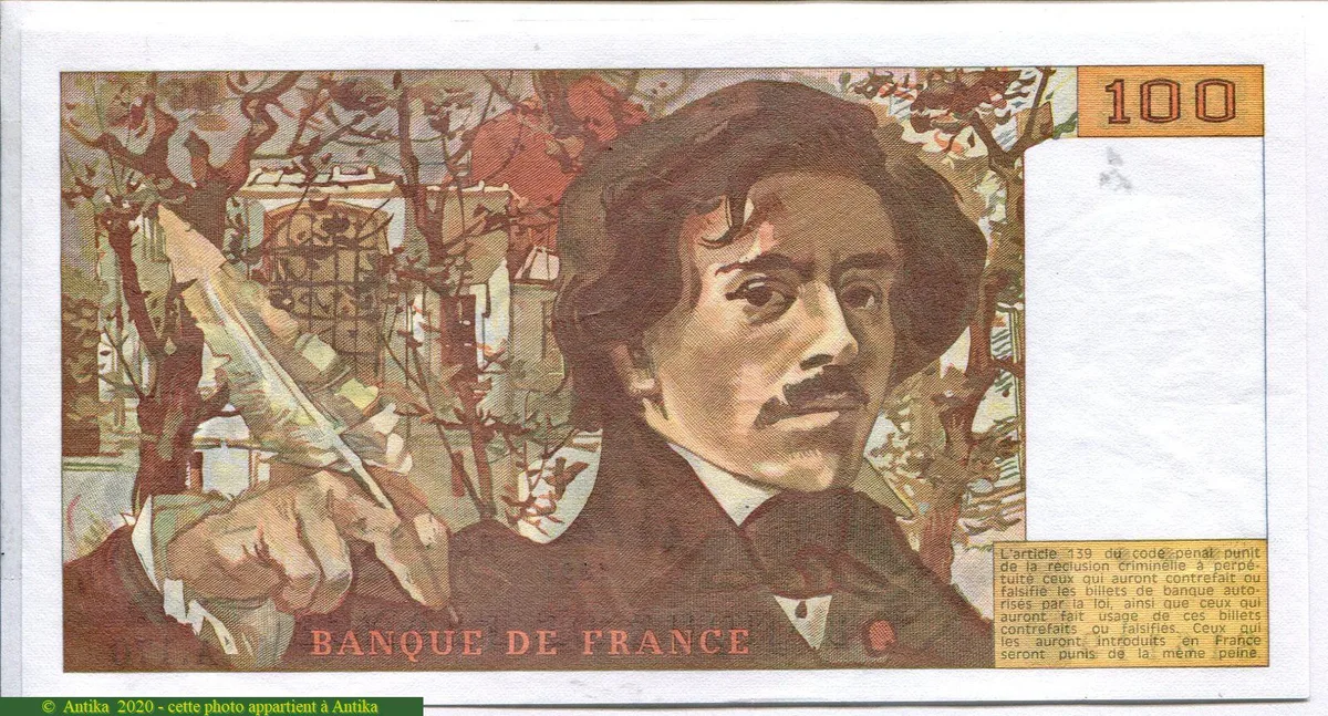 100 FRANCS DELACROIX - Type 1978 "imprimé en continu"
