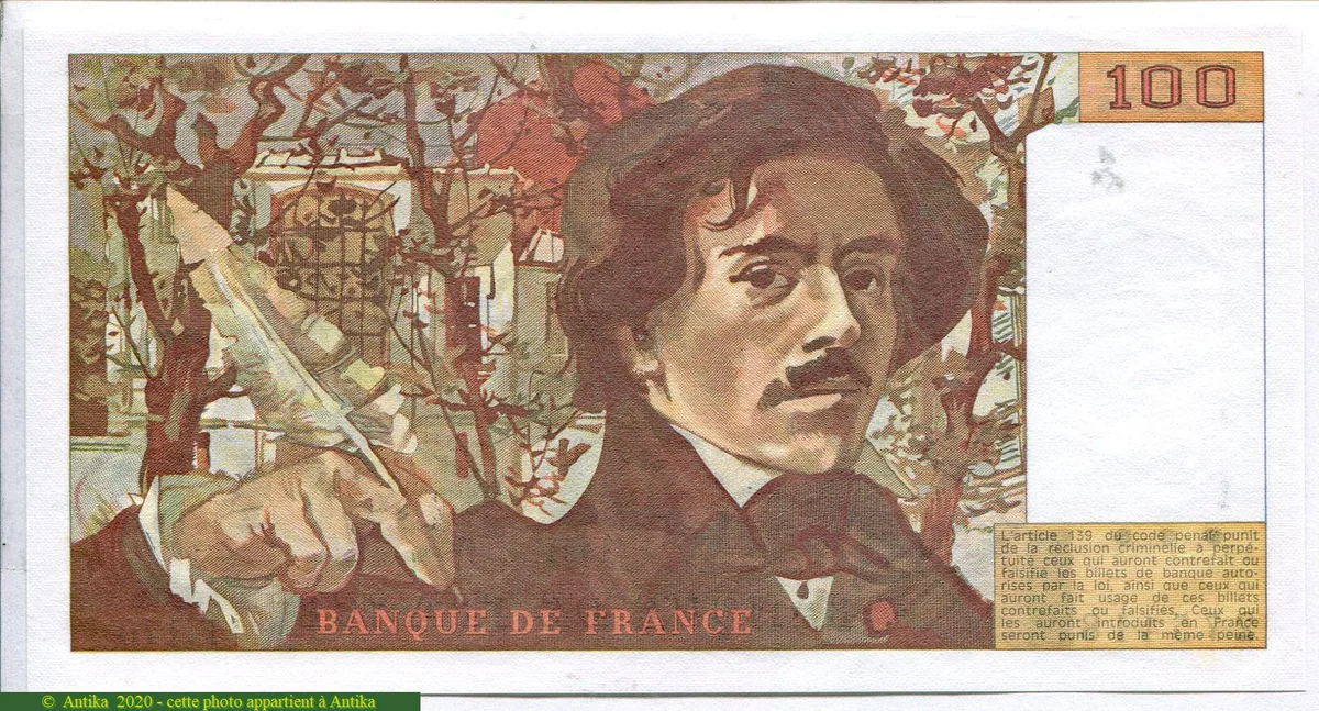 100 FRANCS DELACROIX - Type 1978 "imprimé en continu"