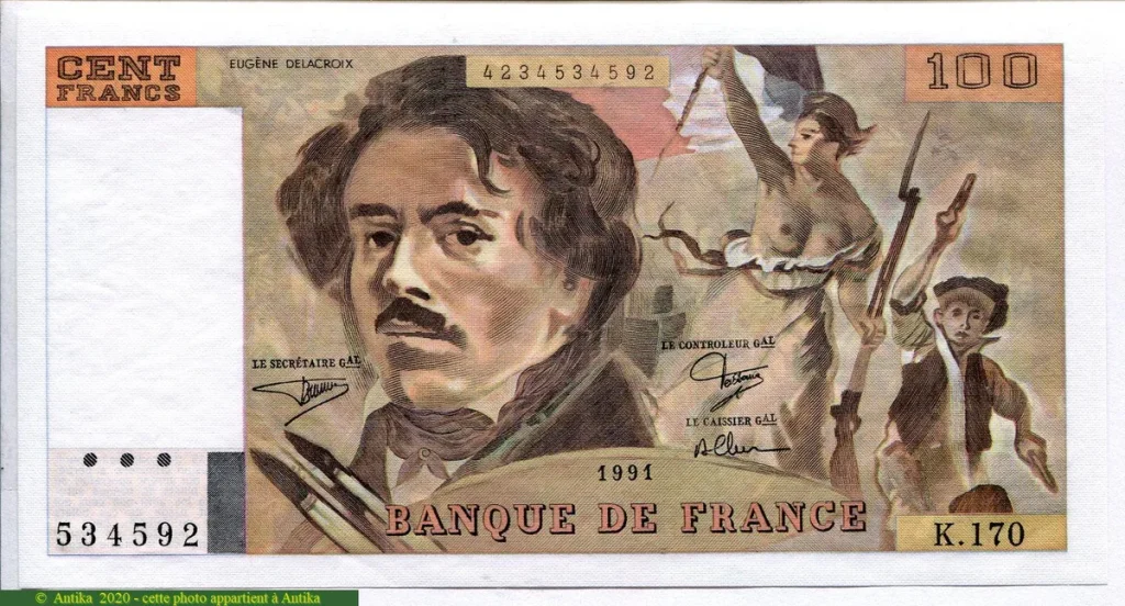 100 FRANCS DELACROIX - Type 1978 "imprimé en continu"