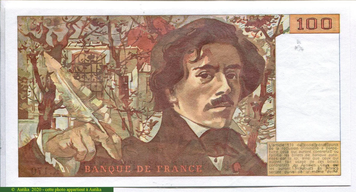 100 FRANCS DELACROIX - Type 1978 "imprimé en continu"