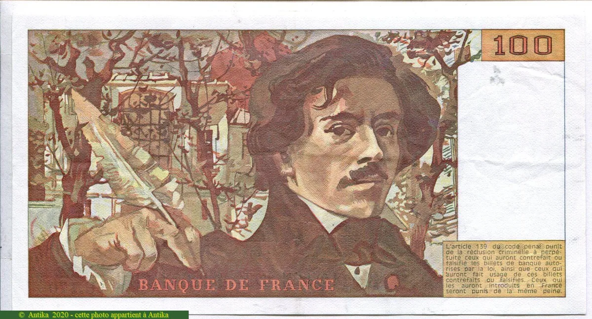 100 FRANCS DELACROIX - Type 1978 "imprimé en continu"