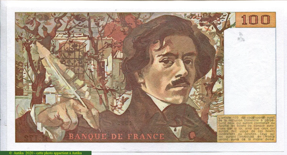 100 FRANCS DELACROIX - Type 1978 "imprimé en continu"