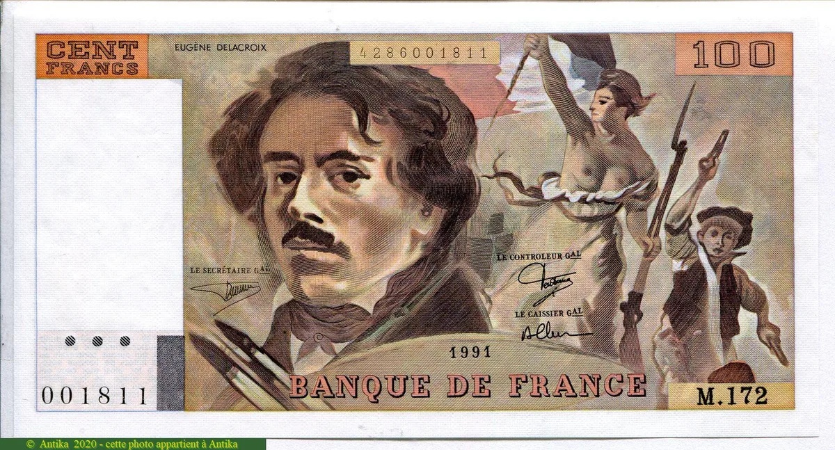 100 FRANCS DELACROIX - Type 1978 "imprimé en continu"