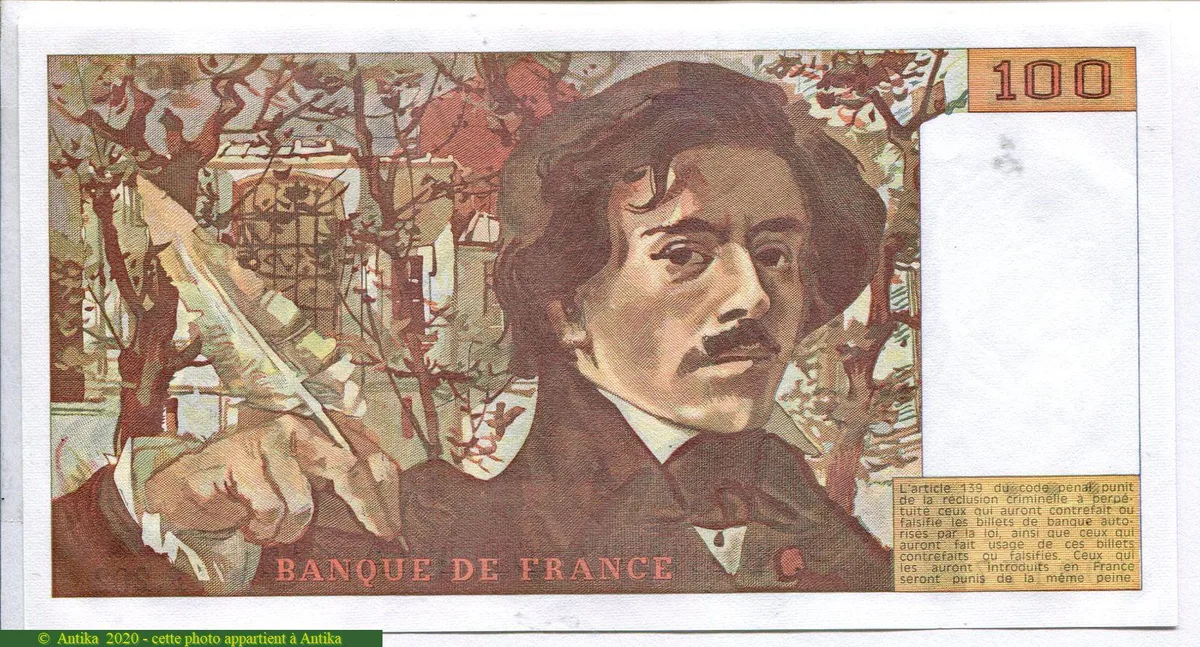 100 FRANCS DELACROIX - Type 1978 "imprimé en continu"