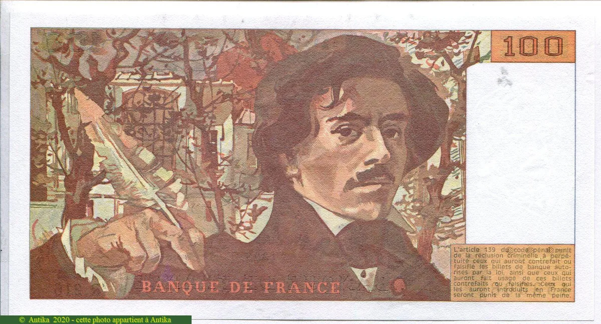 100 FRANCS DELACROIX - Type 1978 "imprimé en continu"