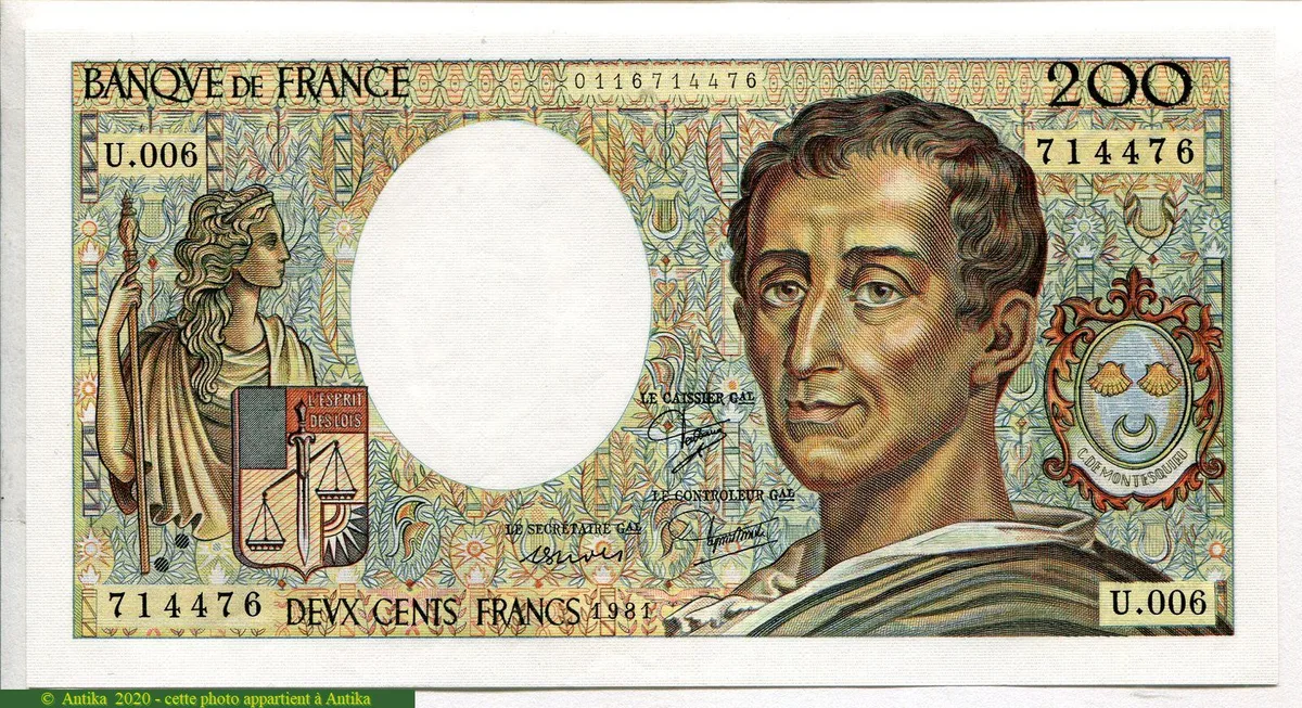 200 FRANCS MONTESQUIEU -Type 1981
