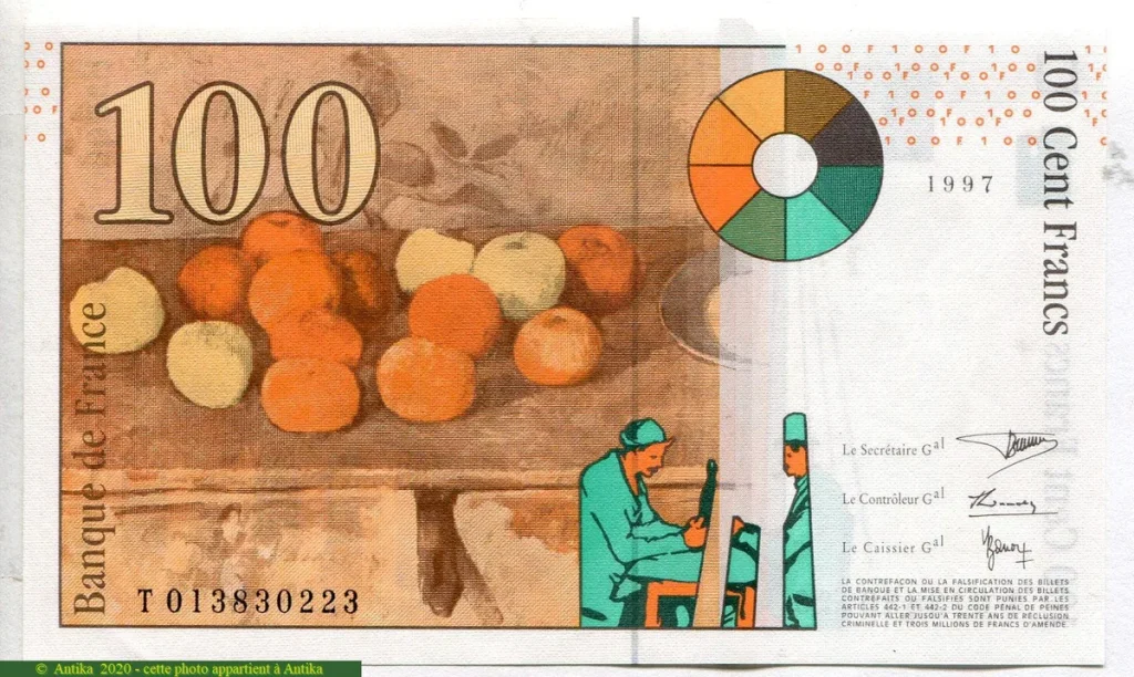100 FRANCS CEZANNE -Type 1997