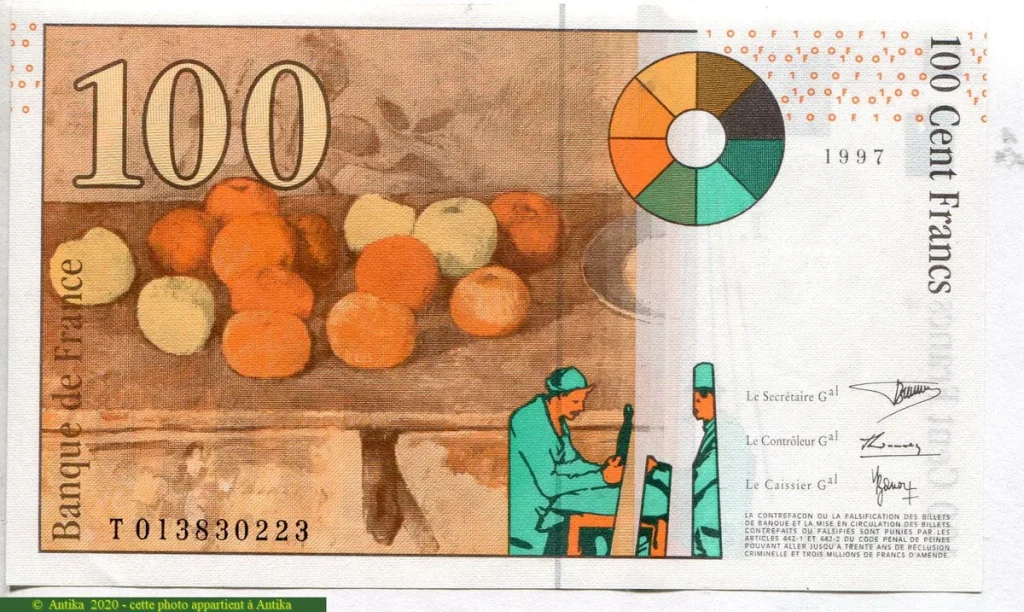 100 FRANCS CEZANNE -Type 1997