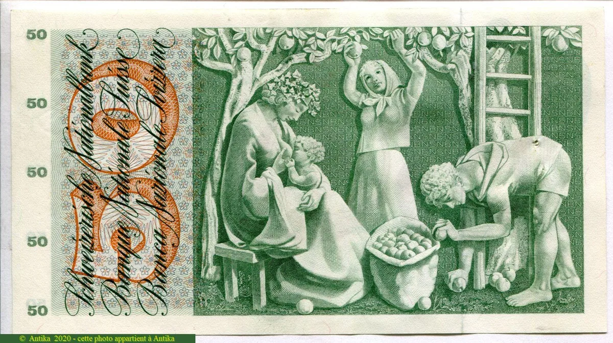 50 Francs, Fillette- Récolte de pommes PROMO * *