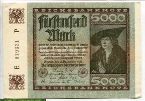 5000 Mark Portrait Merchant Imhof 6 chiffres * * * * *