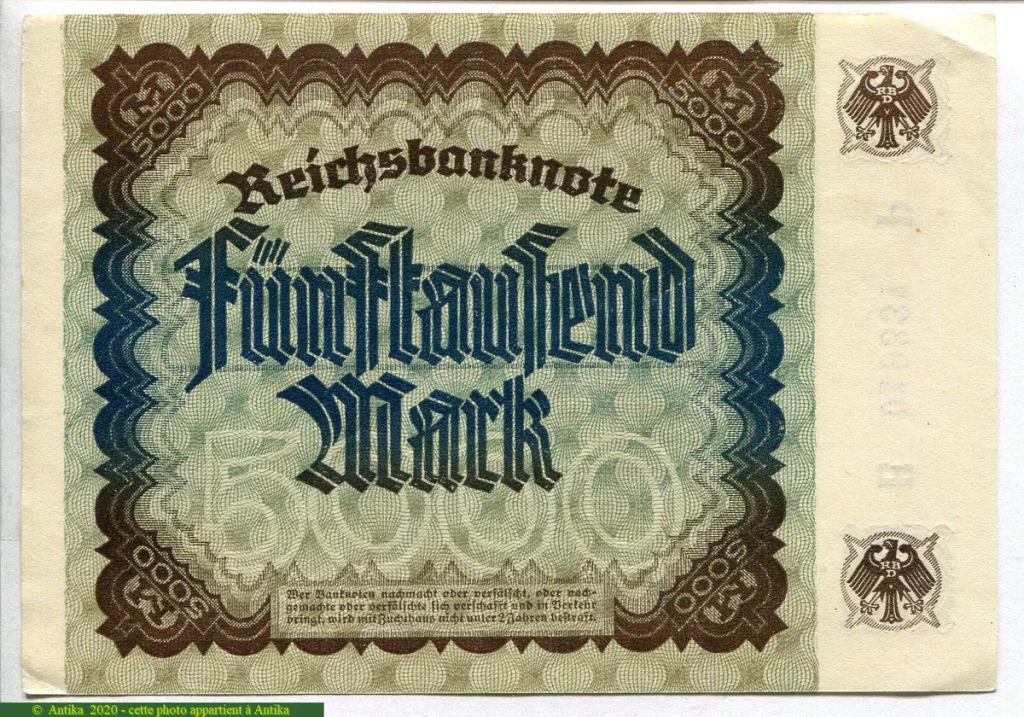 5000 Mark Portrait Merchant Imhof 6 chiffres * * * * *
