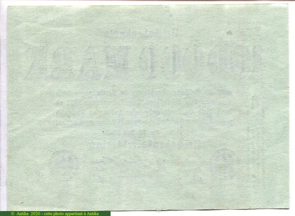 100 000 Mark Uniface Vert Clair