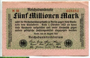 5 Millionen Mark Uniface Vert rose Série N35