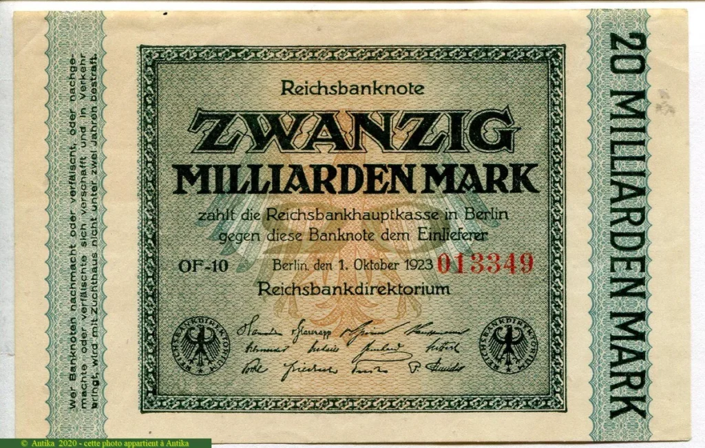 20 Milliarden Mark Uniface Vert * * PROMO