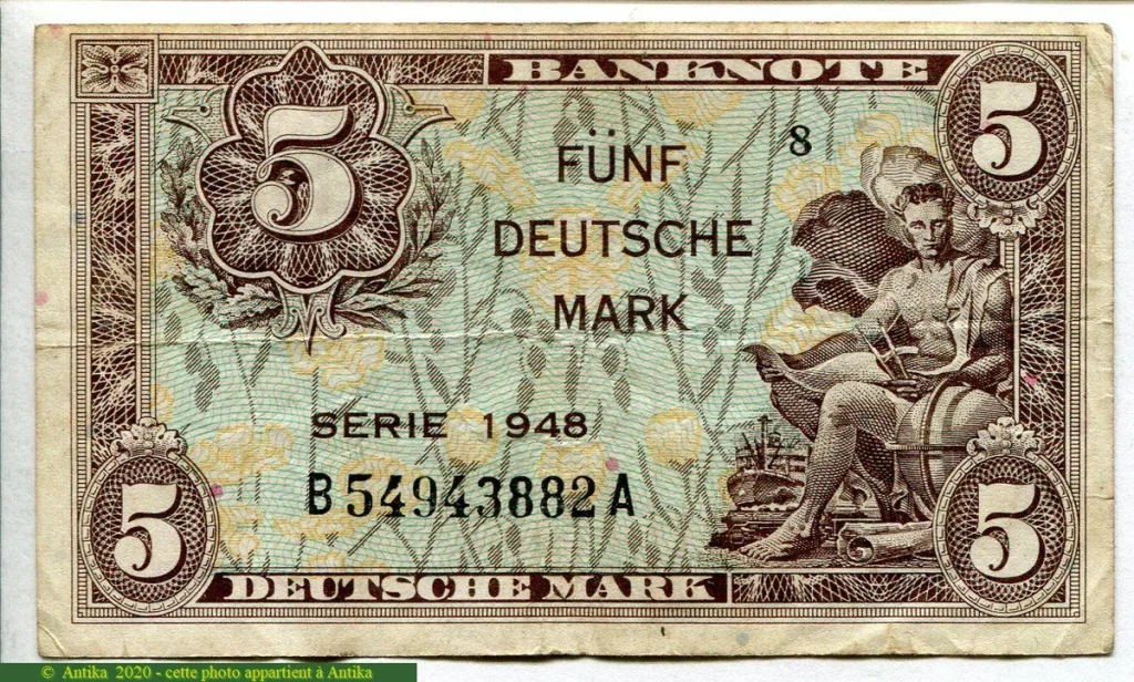 5 Deutsche Mark Occupation Allié Série B RARE