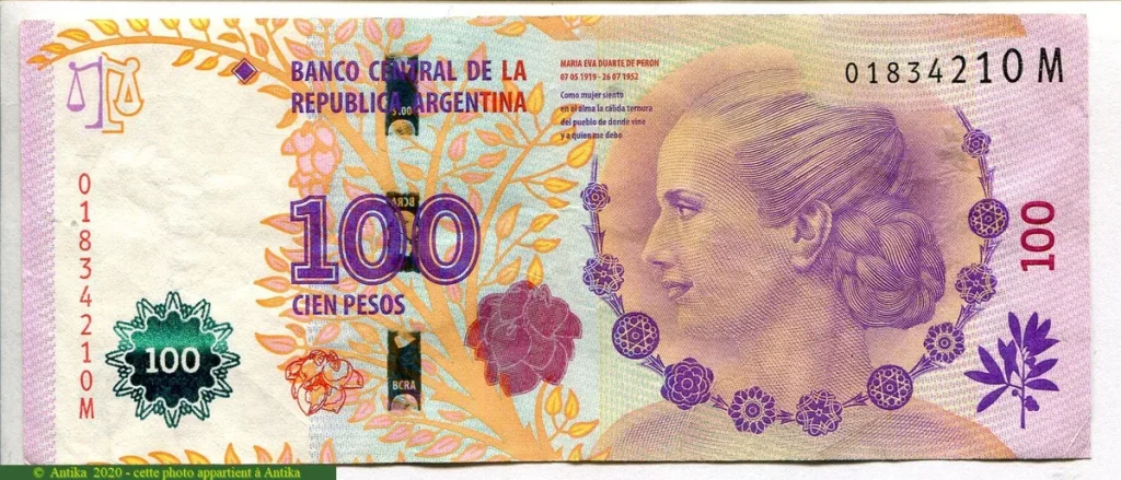 100 Pesos Eva Peron