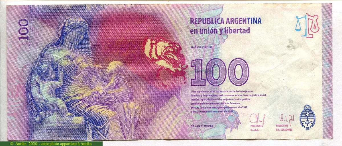 100 Pesos Eva Peron