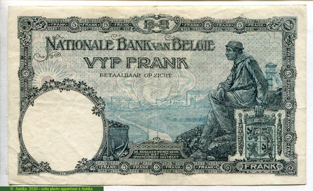 5 Francs Roi Albert & Reine Elizabeth