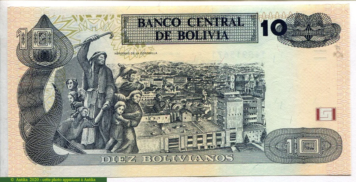 10 Bolivianos Cécilio Guzman de Rojas Loi de 28/11/1986 * * *