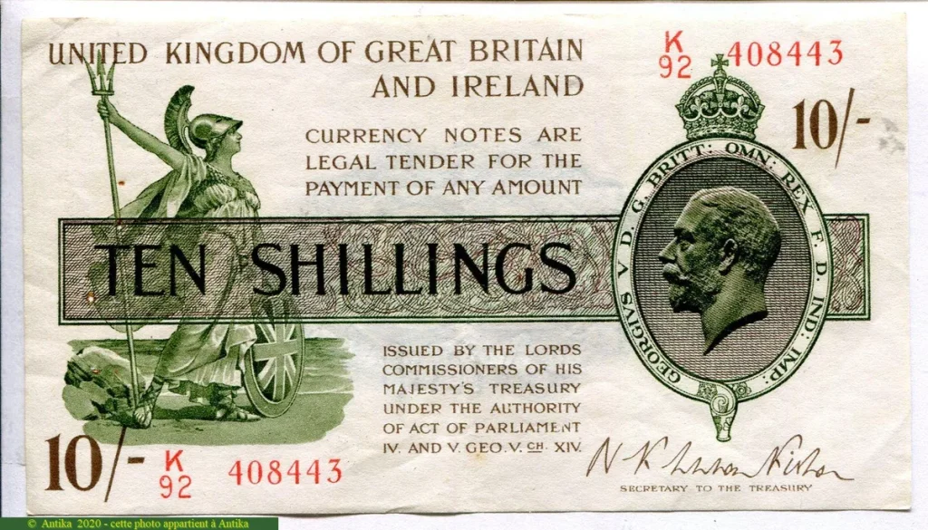 10 Shillings Georges V Sig:Fischer K92 PROMO