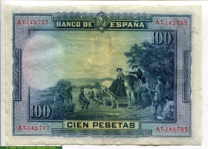 100 Pesetas Cervantes