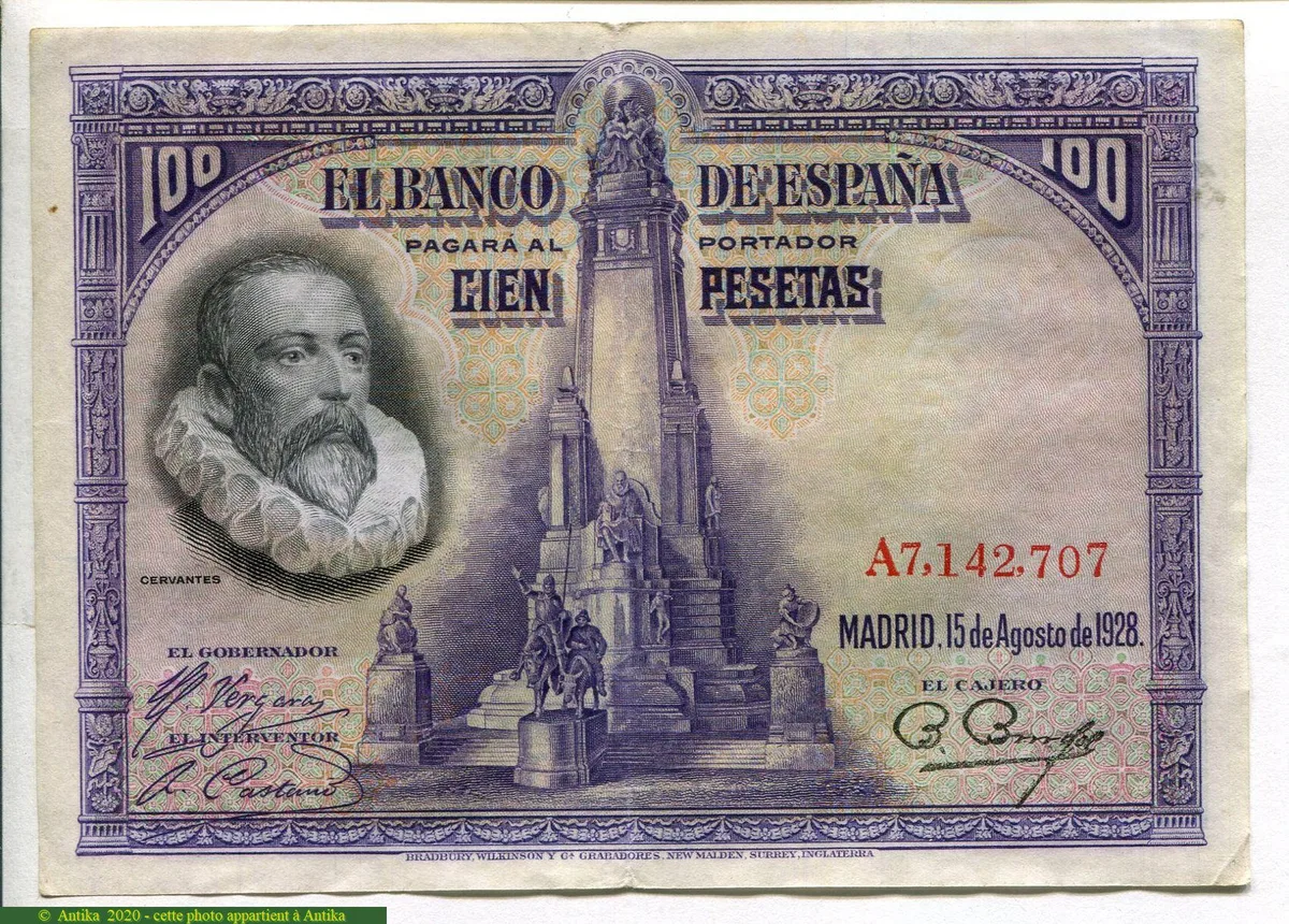 100 Pesetas Cervantes