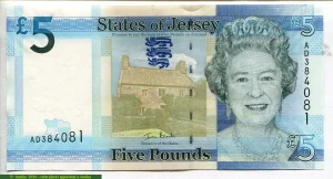 5 Pounds Elizabeth II & Archirondel Tower * * *