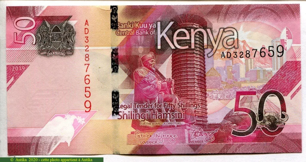 50 Shilings M.J Kenyatta & Industrie (Superbe Billet) * * * * *