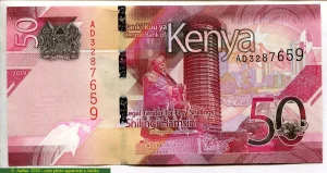 50 Shilings M.J Kenyatta & Industrie (Superbe Billet) * * * * *